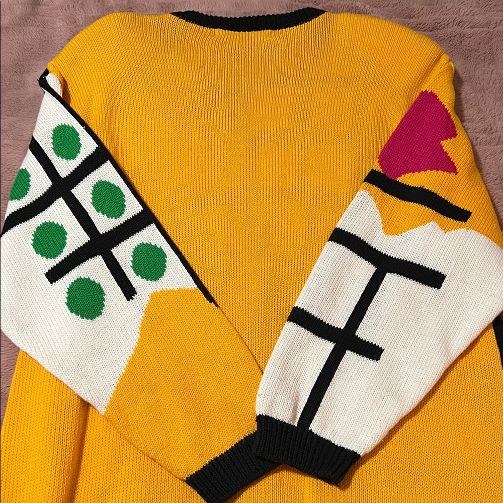 I.B DIFFUSION LINE Abstract Geometric Colorful Sweater Size Large - Picture 9 of 9